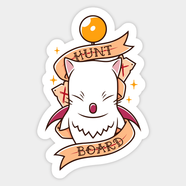 Moogle Hunt Board Sticker by Alundrart